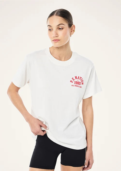 Backspin 2.0 Relaxed Tee - White P.E Nation