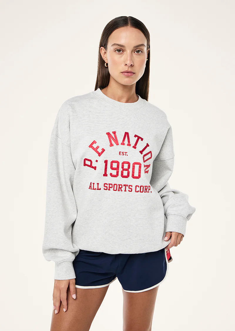 Backspin Sweat - Grey Marle P.E Nation