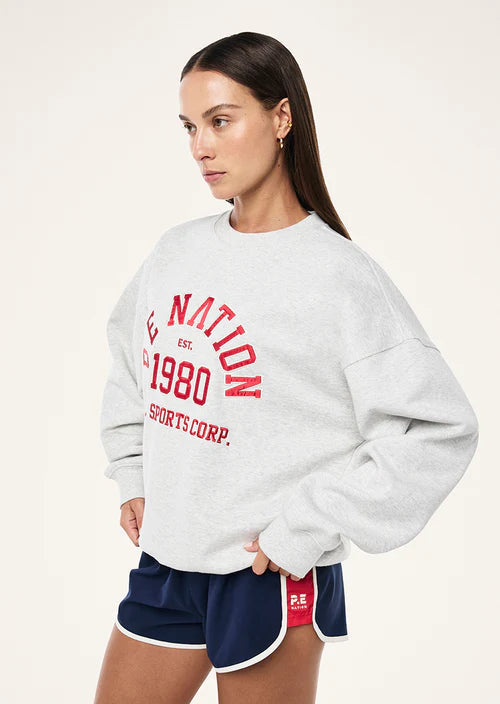 Backspin Sweat - Grey Marle P.E Nation