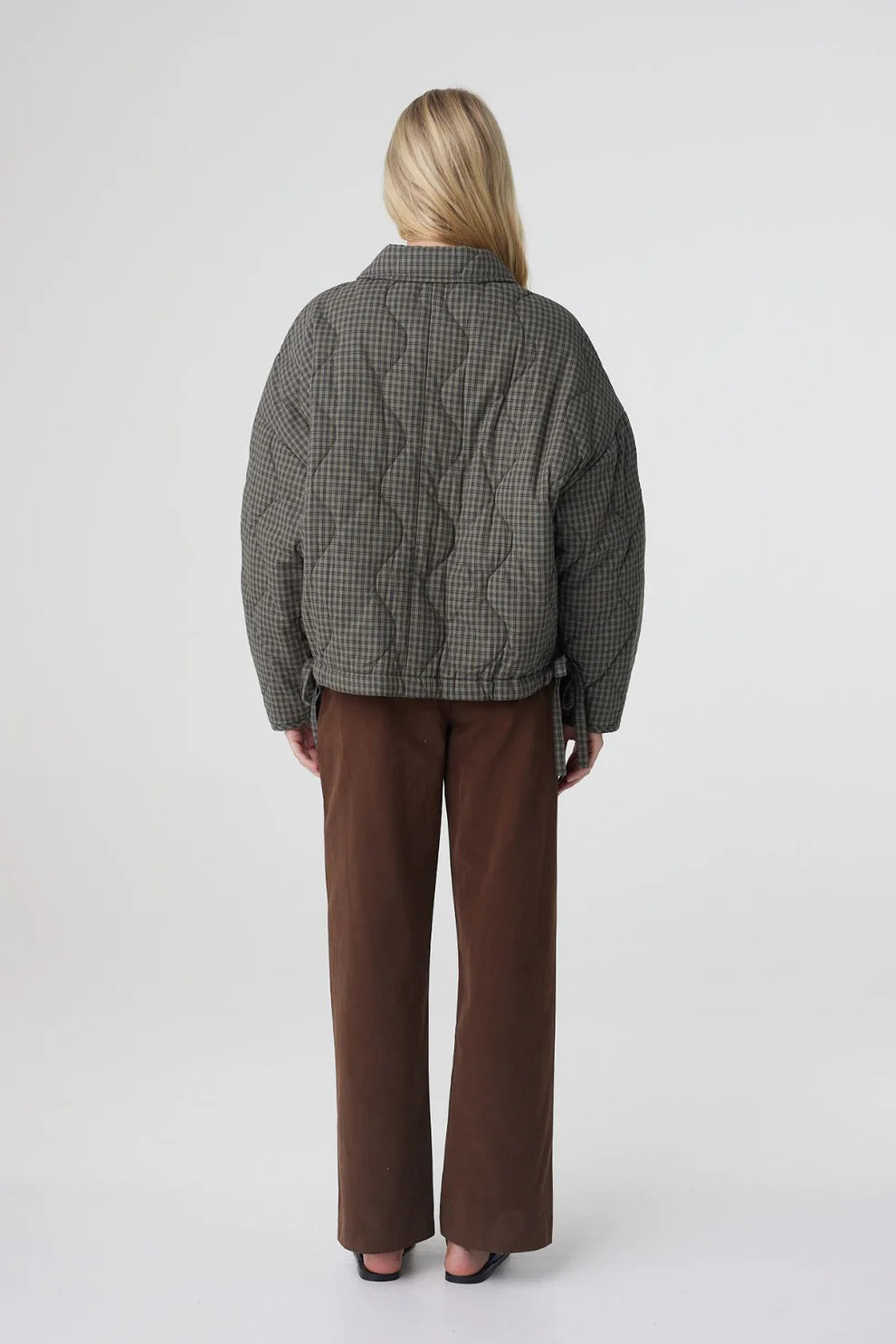 Matteo Jacket - Olive and Teal Check Arcaa