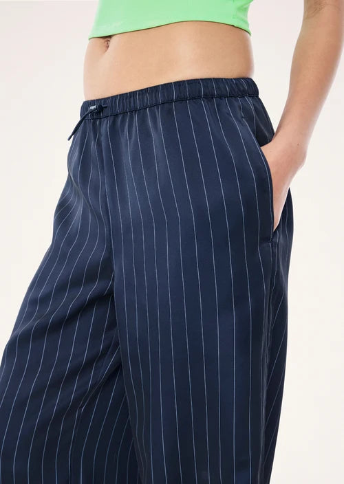 Balance Satin Pant - Navy Pinstripe P.E Nation