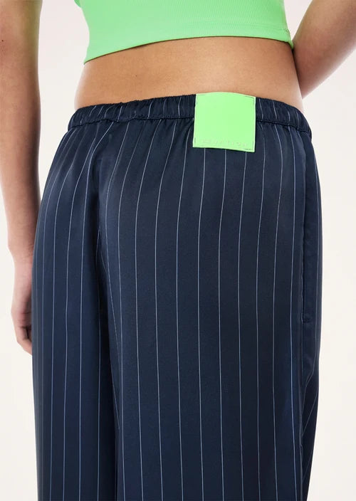 Balance Satin Pant - Navy Pinstripe P.E Nation