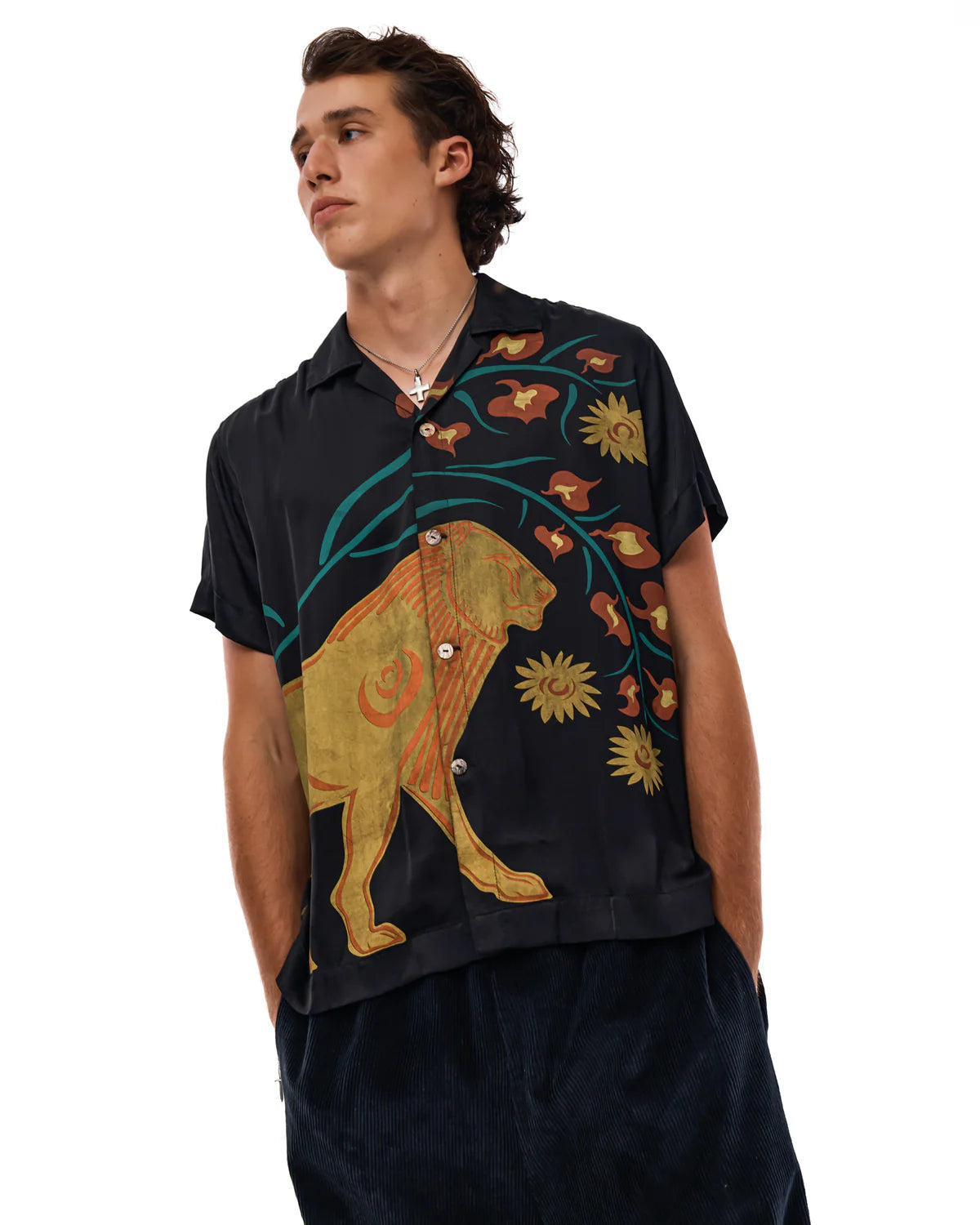 Prowling Lion Camp Shirt The Tales