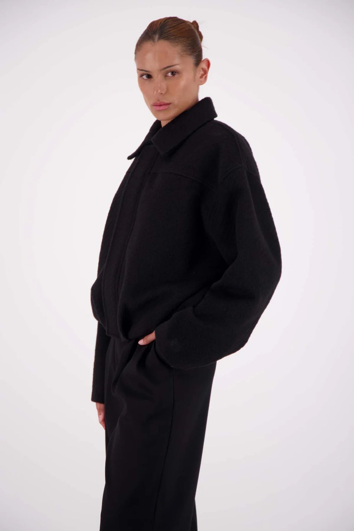 Bailey Bomber Jacket - Black Jasmine Alexa