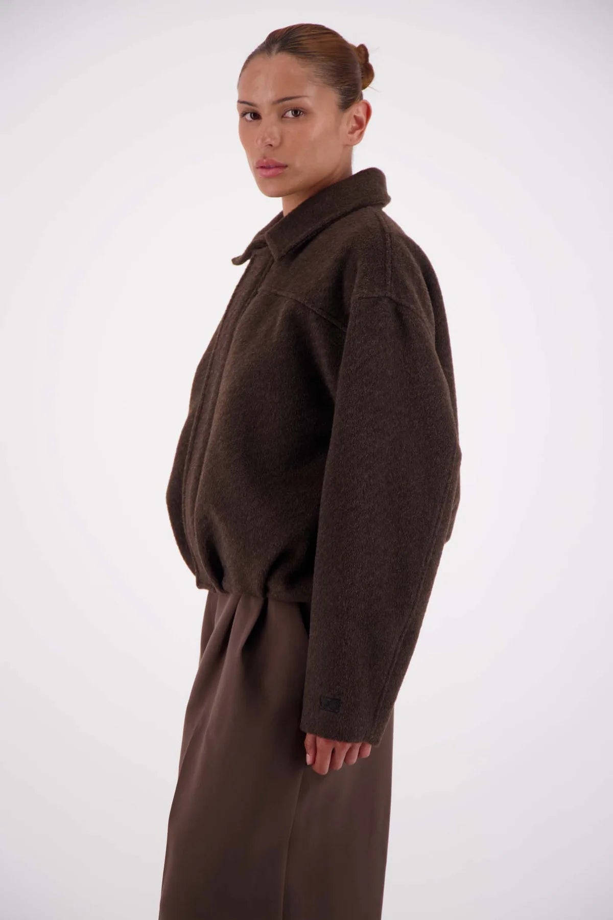 Bailey Bomber Jacket - Brown Jasmine Alexa