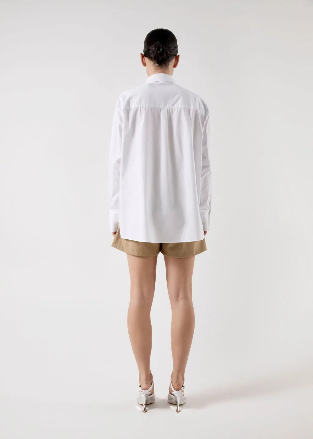 Basic Cotton Long Sleeve White Shirt Bisk the Label