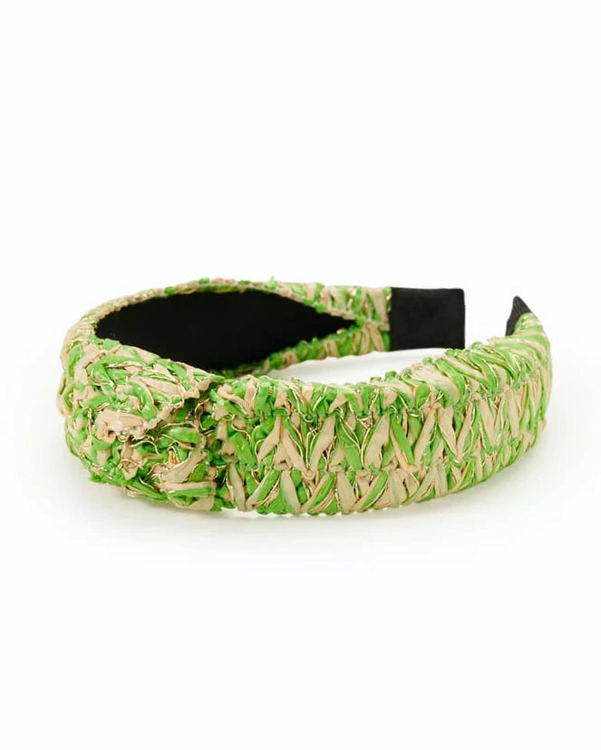 Bowies World Palm Springs Headband - Green at cloth in brick product shot 