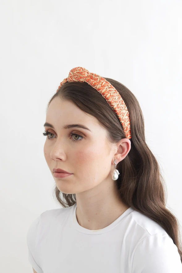 Bowies World Palm Springs Headband - Orange at cloth in brick