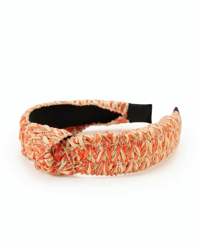 Bowies World Palm Springs Headband - Orange at cloth in brick product shot 