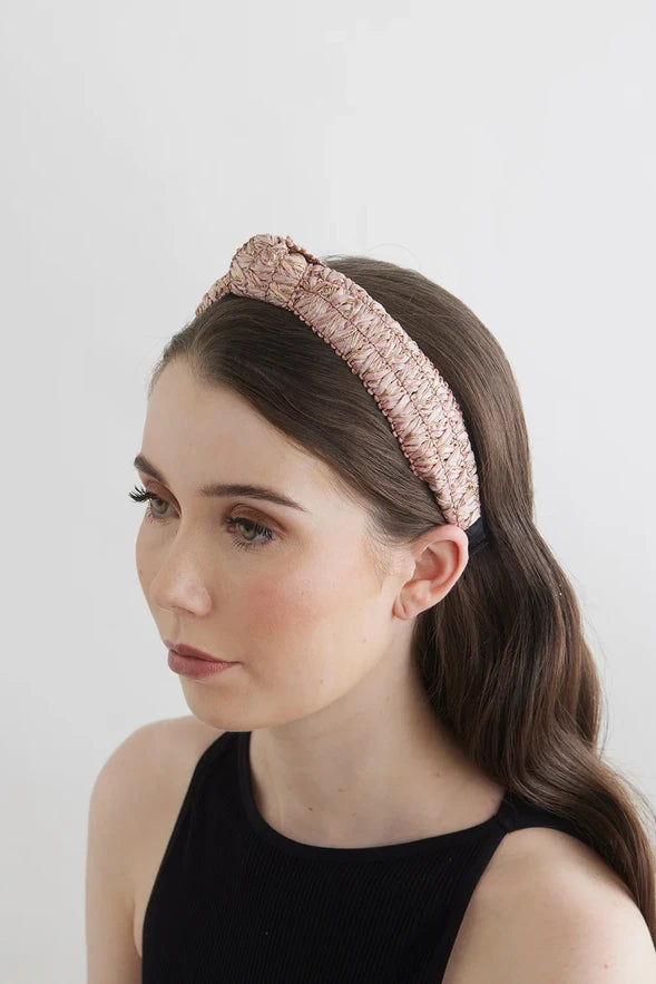 Bowies World Palm Springs Headband - Pale Pink side view 