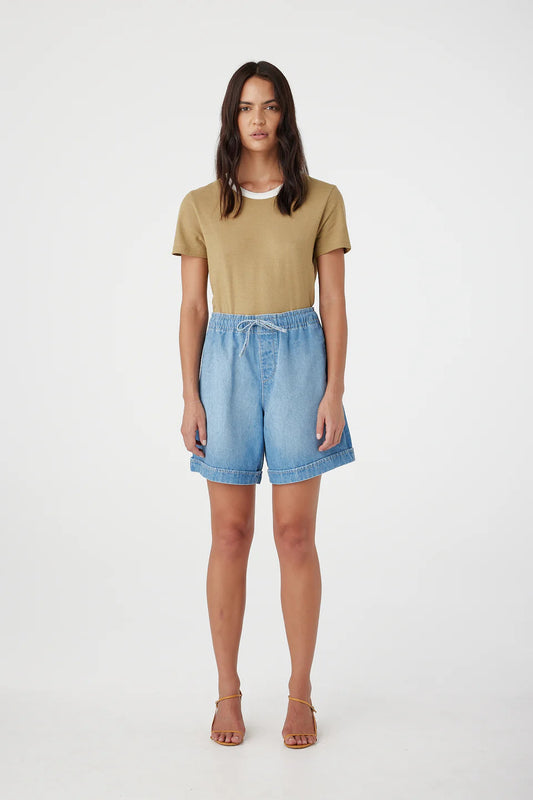 Eden Mid Rise Short - Bluejay Outland Denim