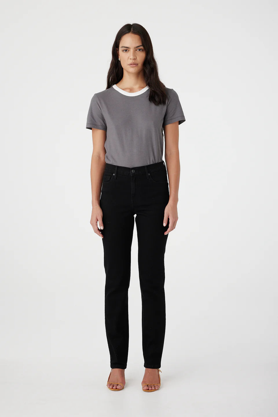 Phoenix High Rise Slim Jean - Black Outland Denim