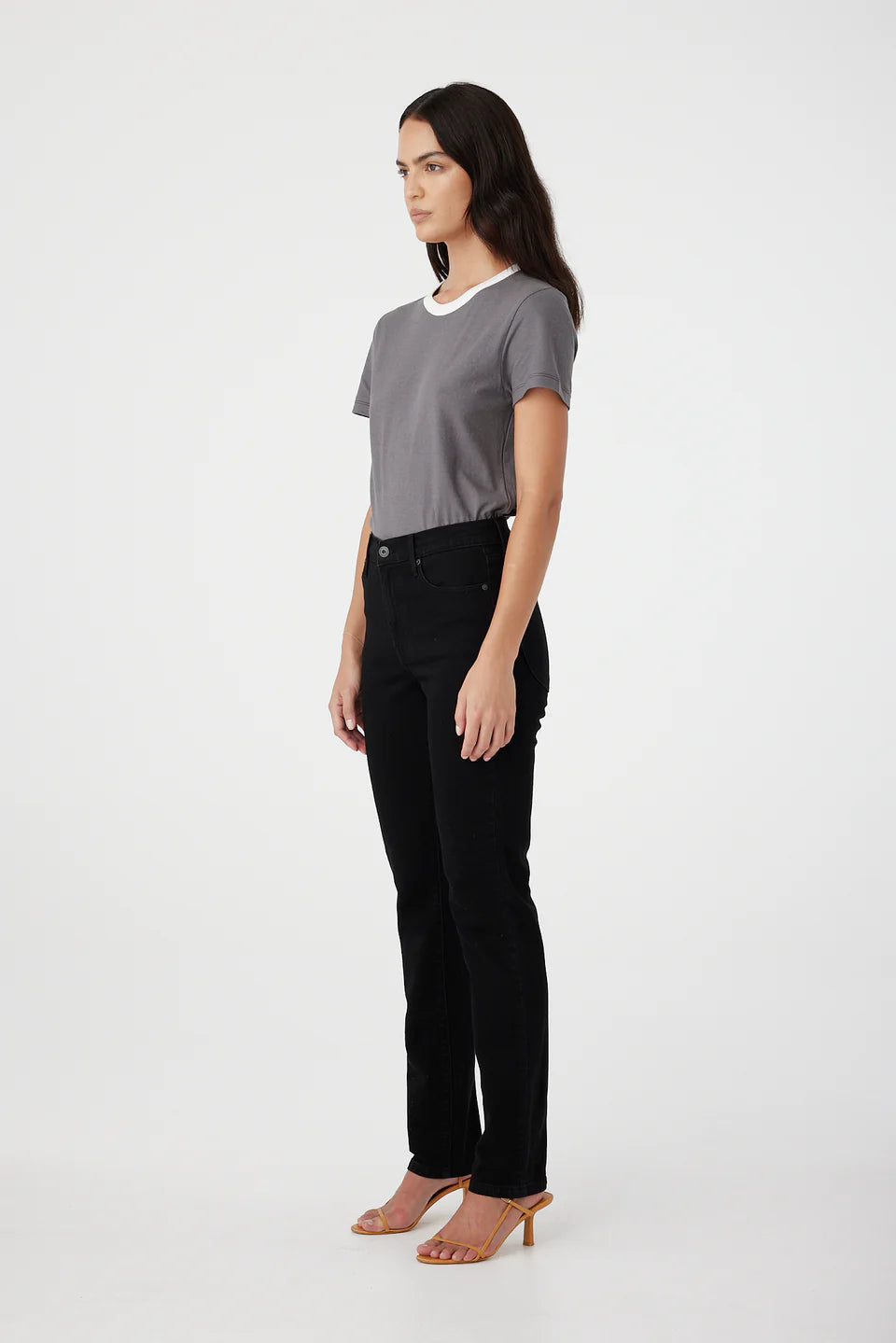 Phoenix High Rise Slim Jean - Black Outland Denim