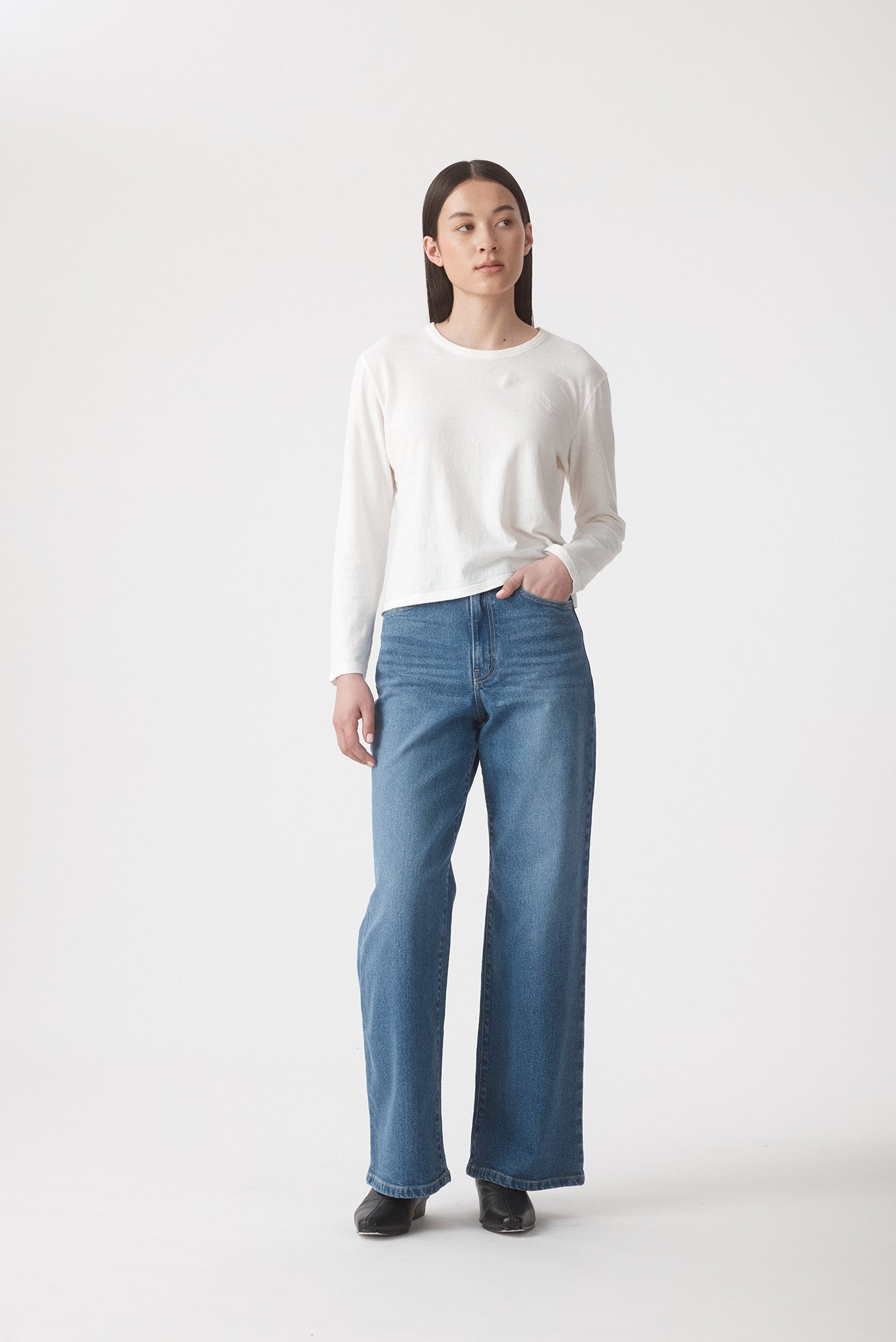Isa Long Sleeve Top - Bone Outland Denim