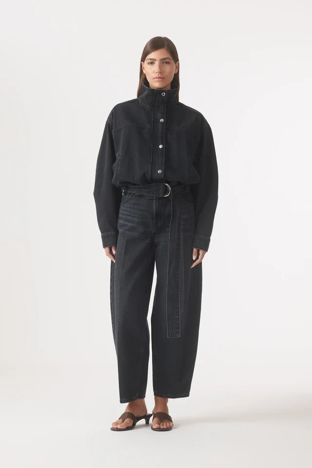 Freddy Barrel High Rise 27" Jean - Vintage Black Outland Denim