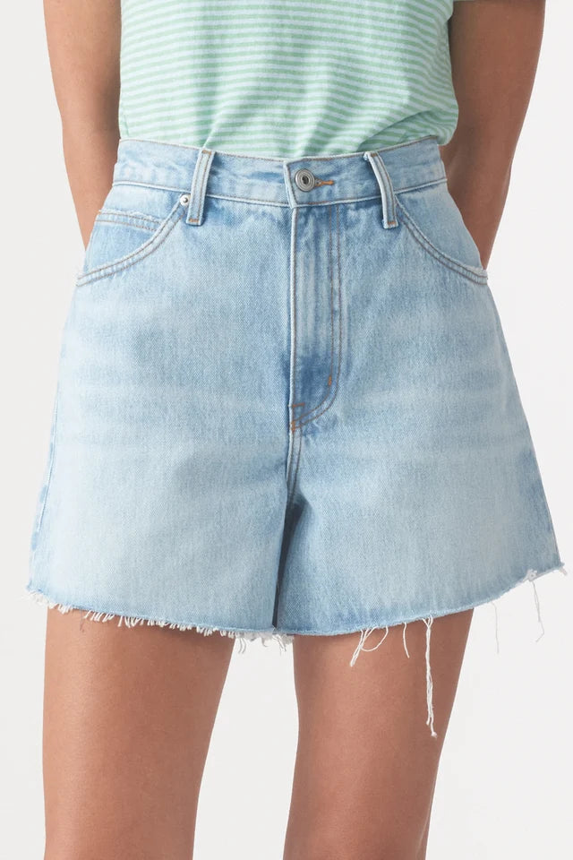 Edie High Relaxed Short - Ice Outland Denim
