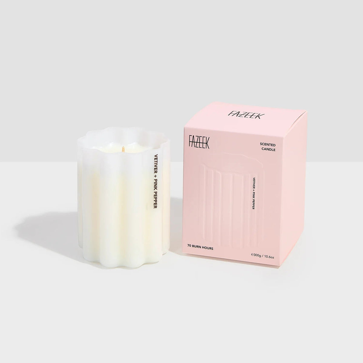 Wave Candle - Vetiver + Pink Pepper Fazeek