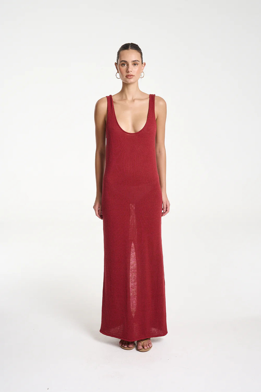 Knit Maxi Dress - Carmine Red Summi Summi