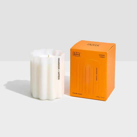 Wave Candle - Cedarwood + Saffron Fazeek