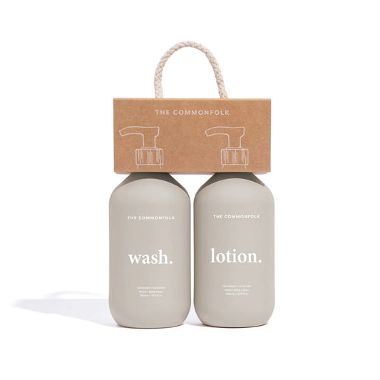 Wash + Lotion Kit - Keep It Simple Geranium + Lavender The Commonfolk Traders