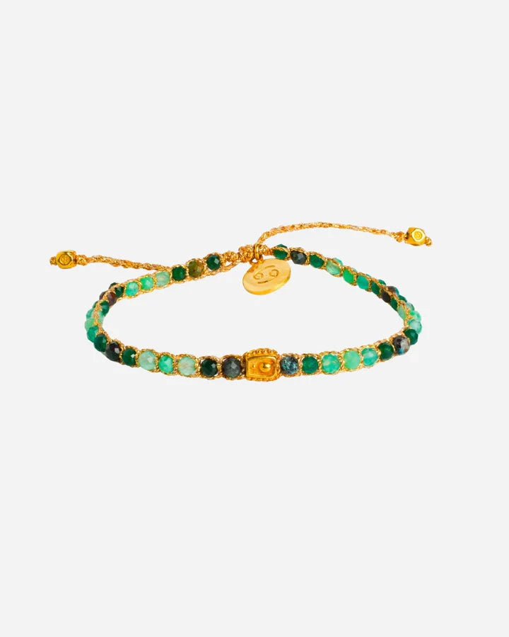 Cancer Crystal Zodiac Gemstone Bracelet - Gold (Copy) Nusands
