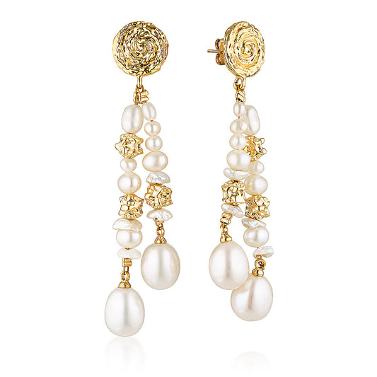 Spirallo Waterfall Earrings - Gold Carly Paiker
