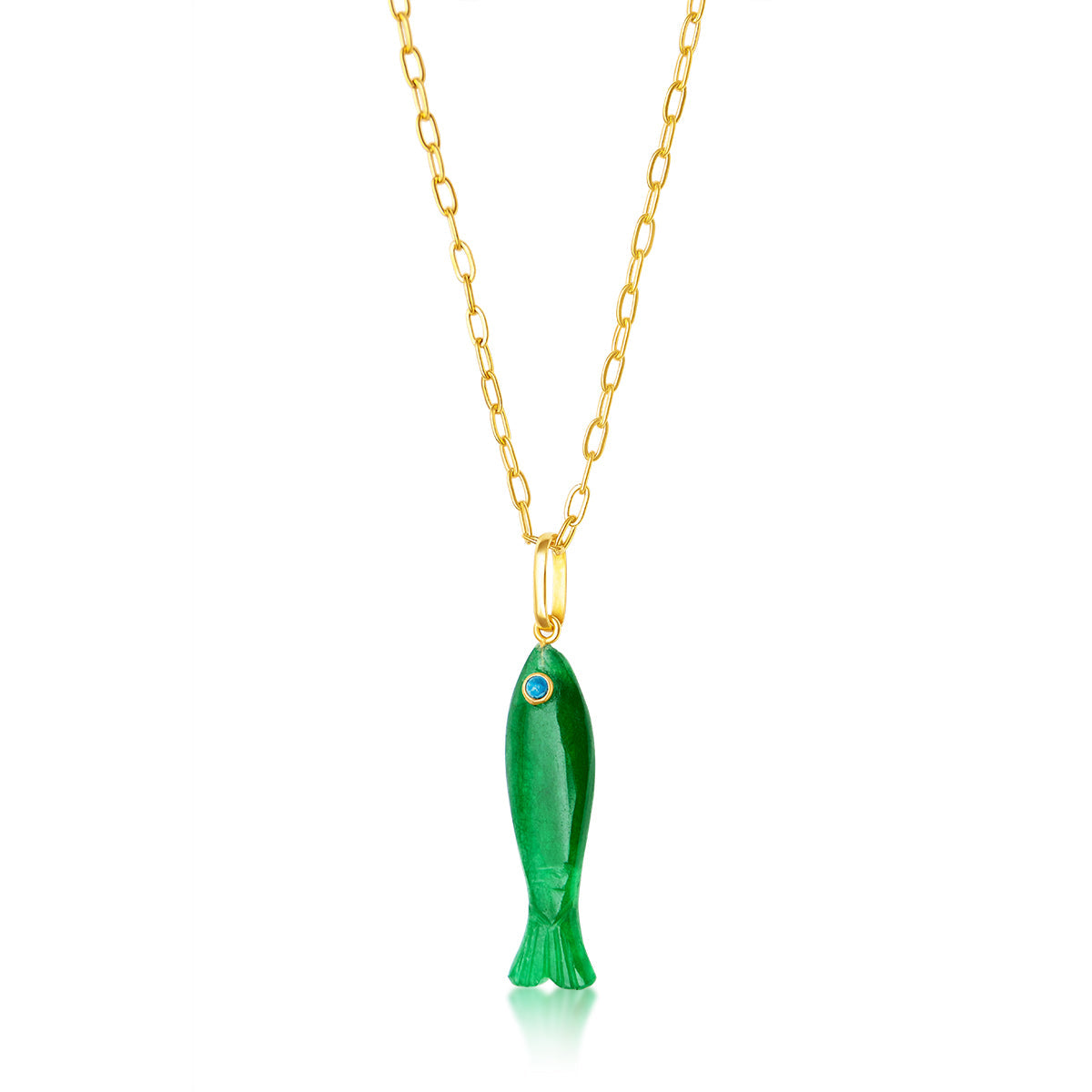 Pesca Pendant - Green Jade Carly Paiker