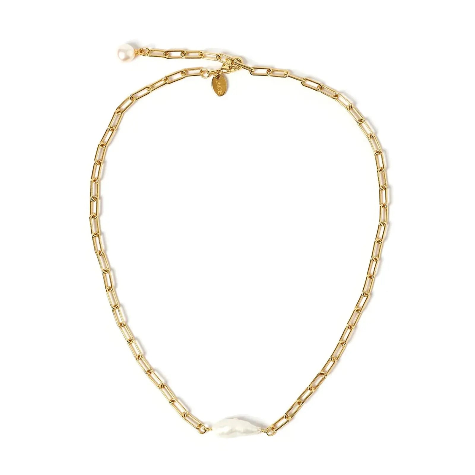 Cecilia Gold and Pearl Necklace Arms of Eve