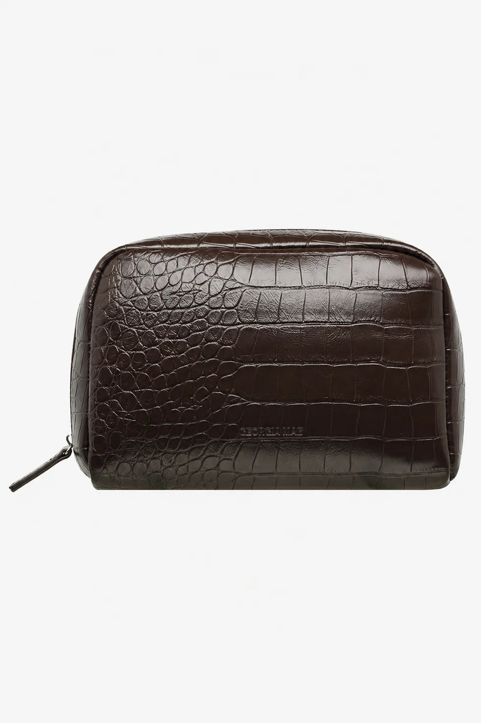 Gia Make Up Bag - Chocolate Croc Georgia Mae