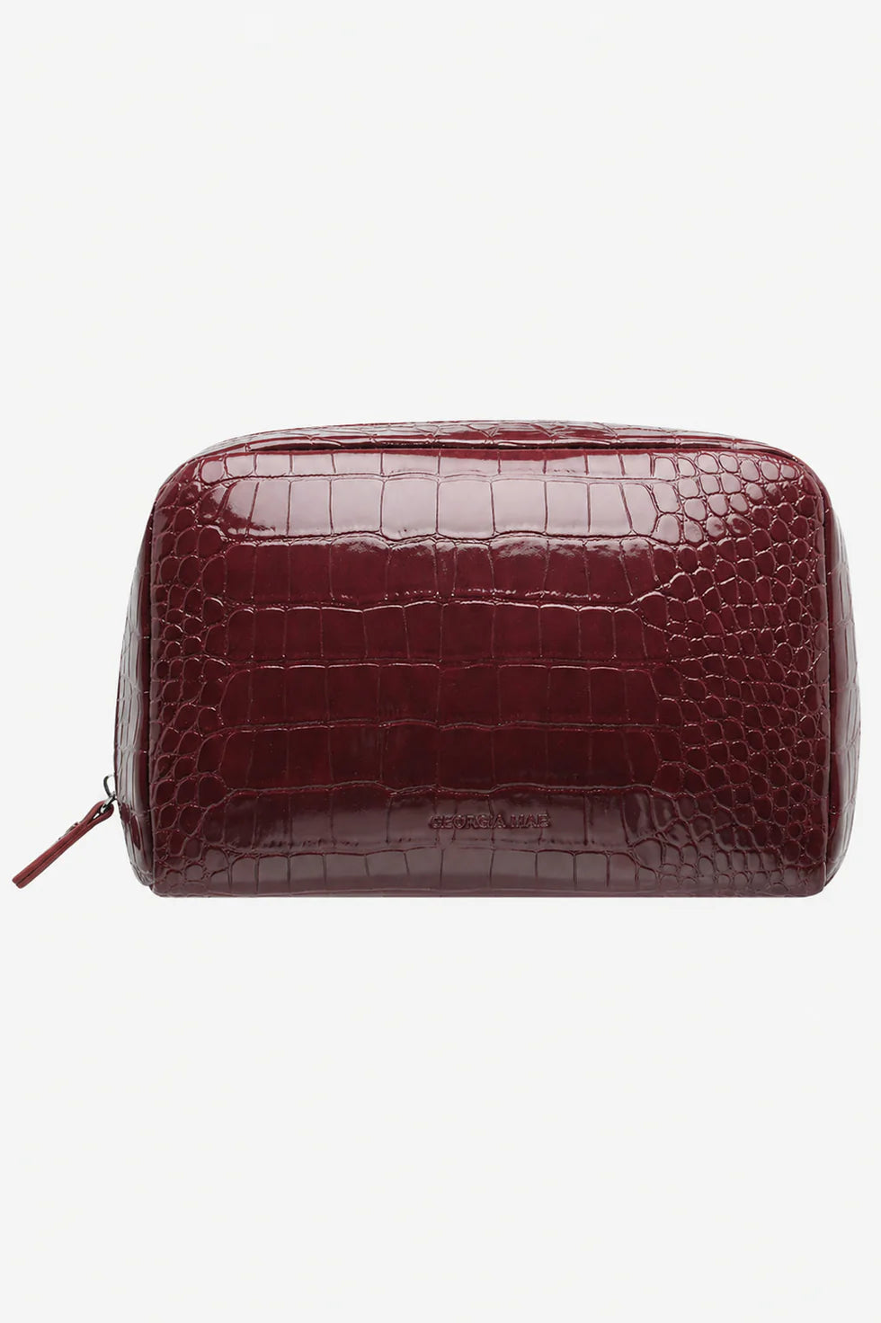 Gia Make Up Bag - Burgundy Croc Georgia Mae