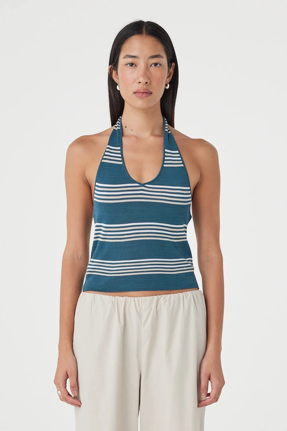 Nuri Top - Teal Stripe Arcaa