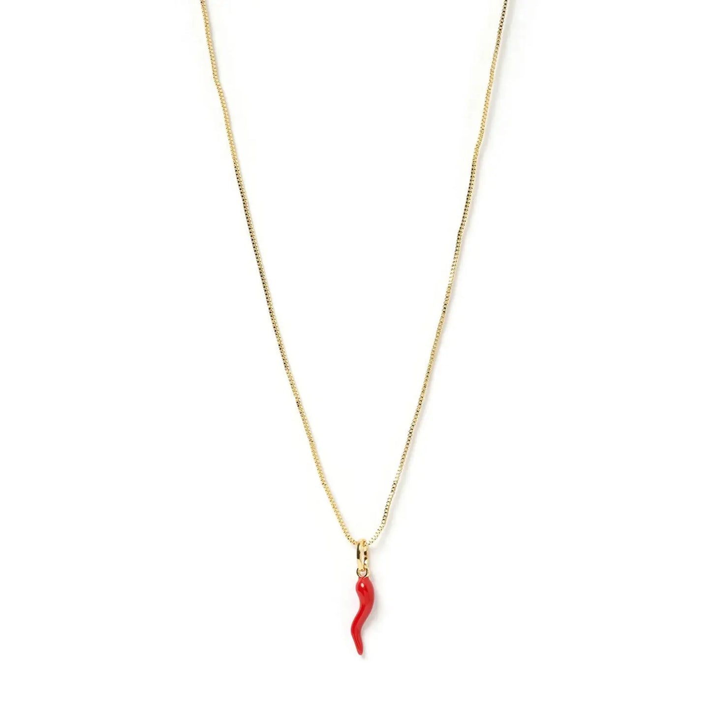 Cornicello Red Charm Necklace Arms of Eve
