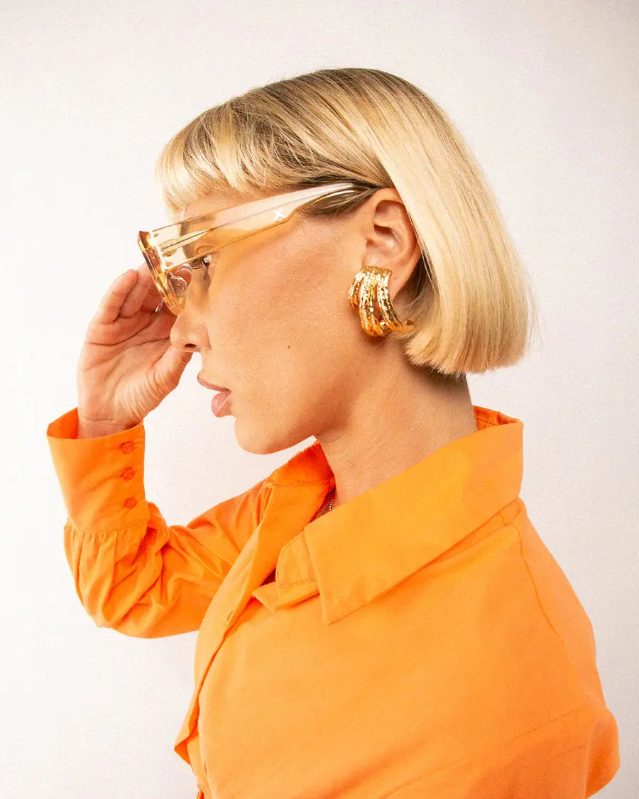 Cortez Sunglasses - Yellow/Cola Oscar and Frank