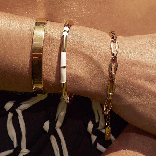 Cruz Gold and Enemal Cuff Arms of Eve