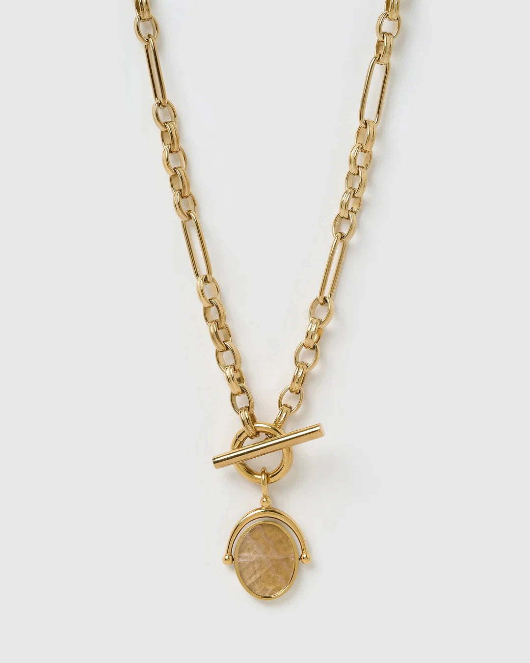 Delilah Spinner Necklace - Rose Quartz Arms of Eve