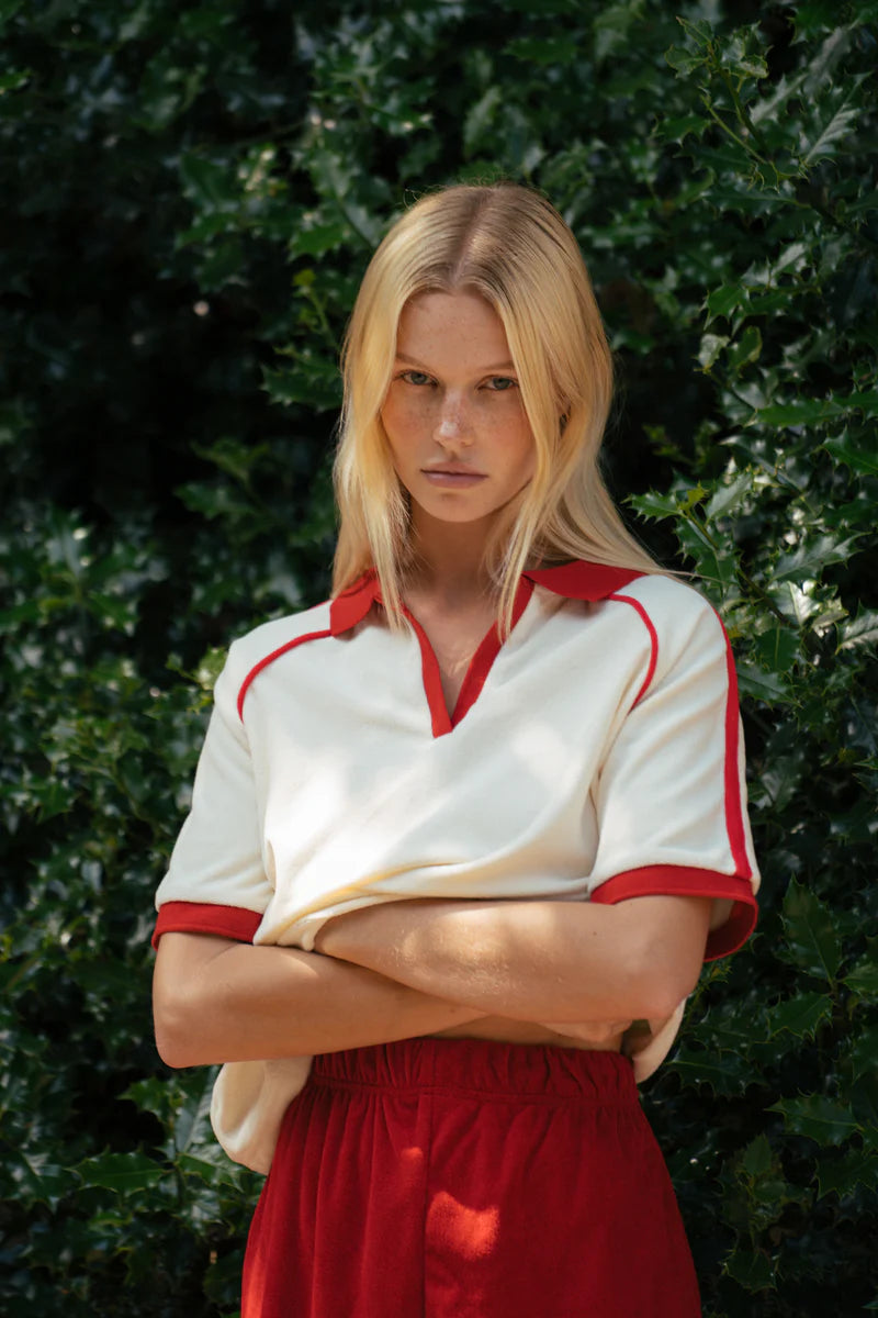 Rhodes Terry Shirt - Coconut Araminta James