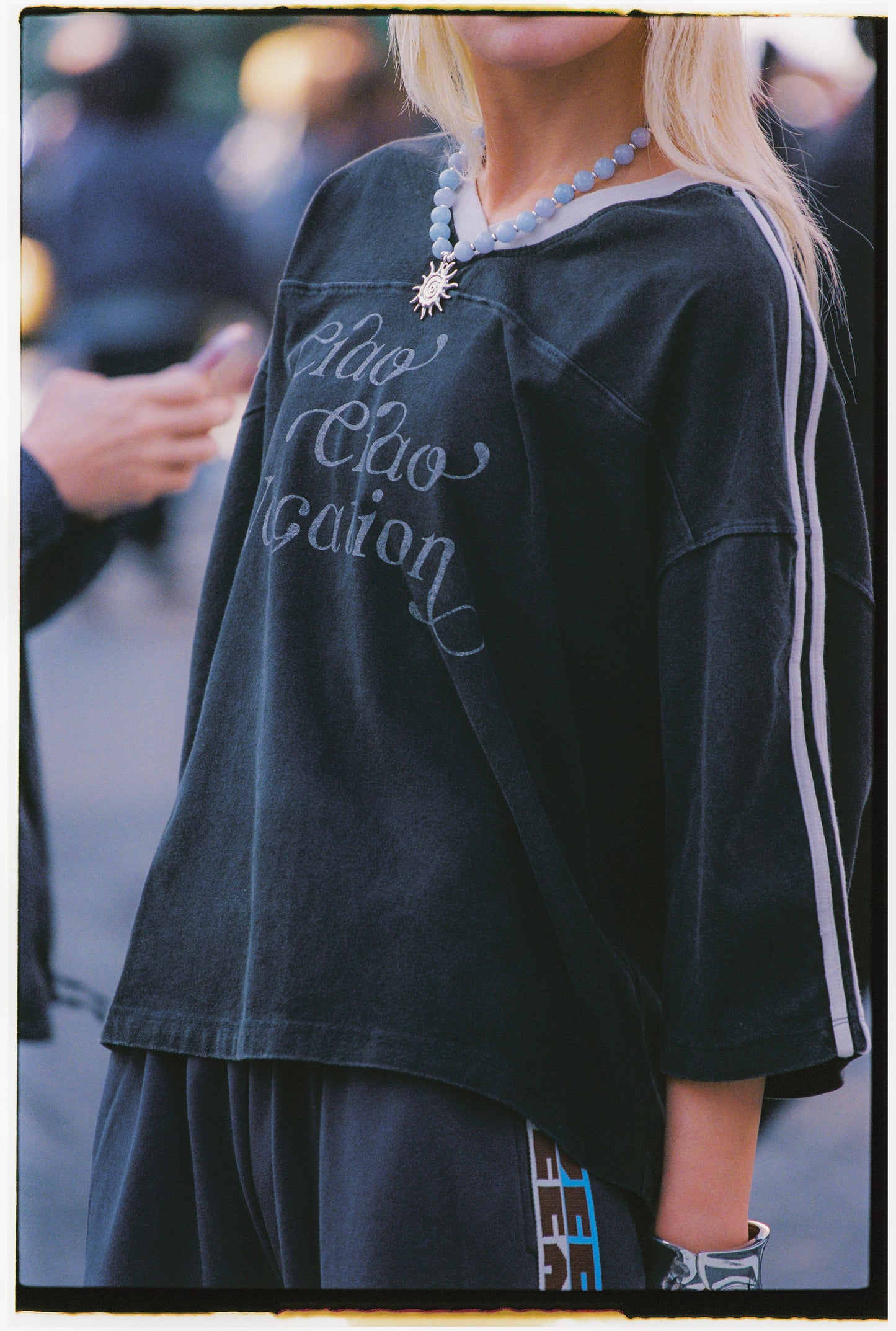 Vacay Crop Tee - Black Ciao Ciao