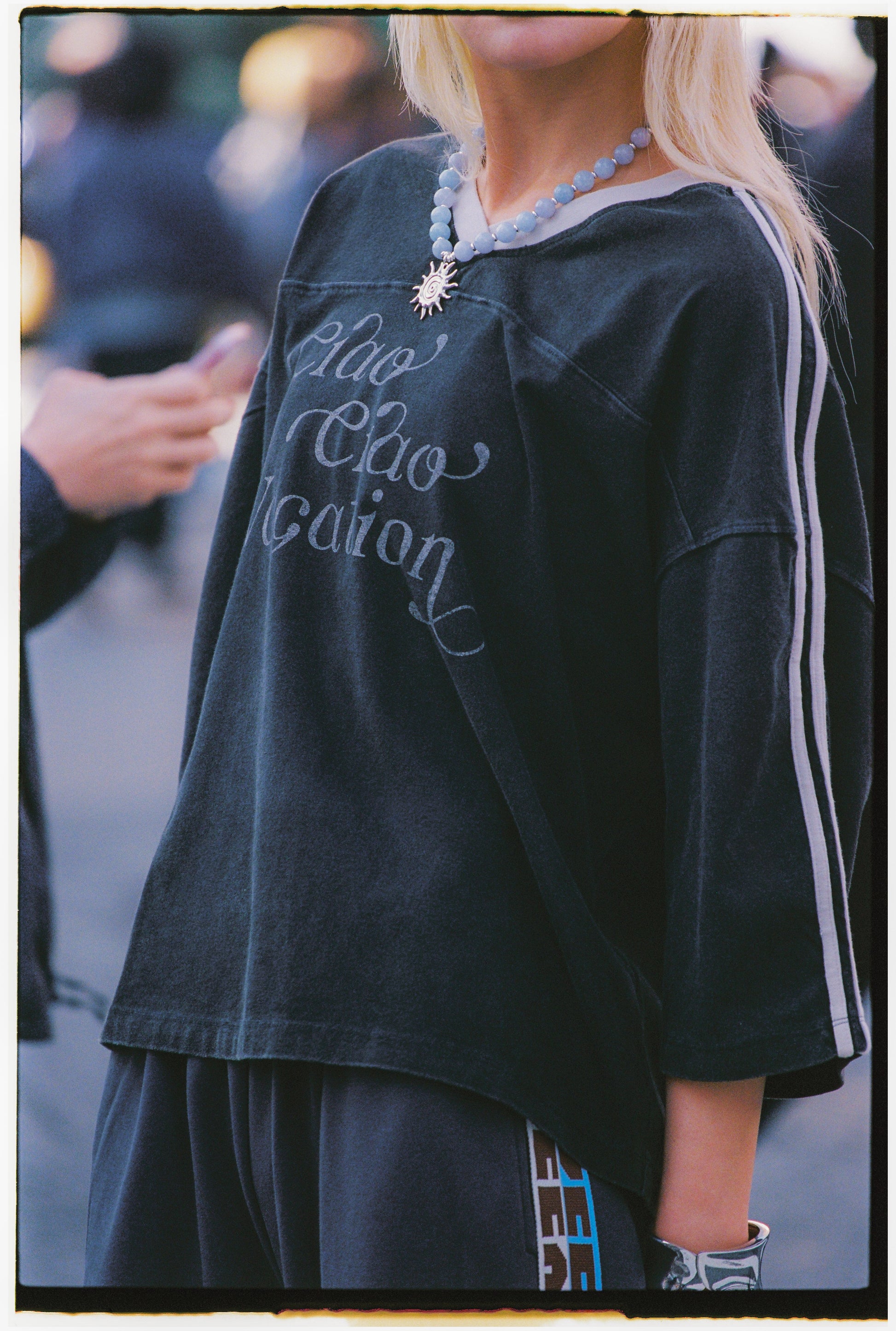 Vacay Crop Tee - Black Ciao Ciao