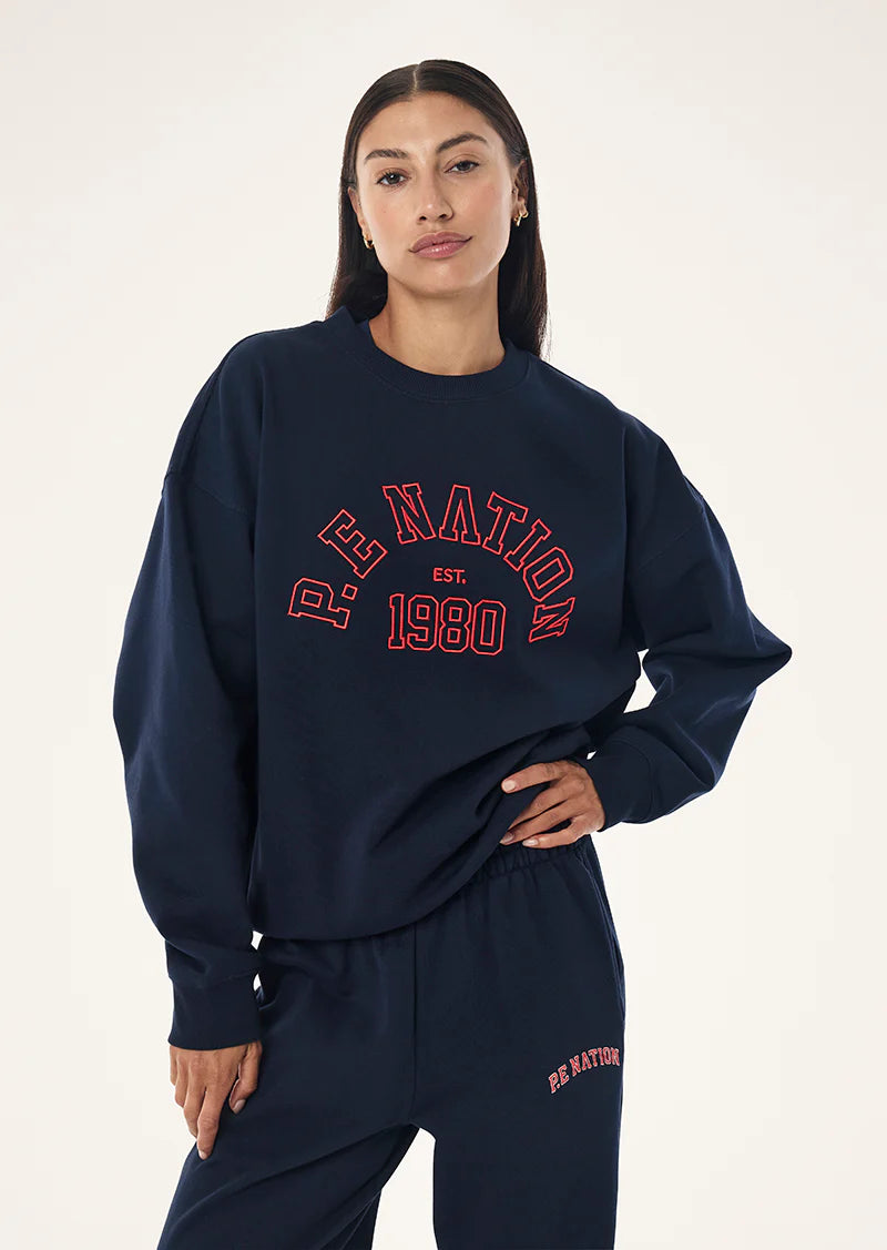 Established Oversized Sweat - Dark Navy P.E Nation