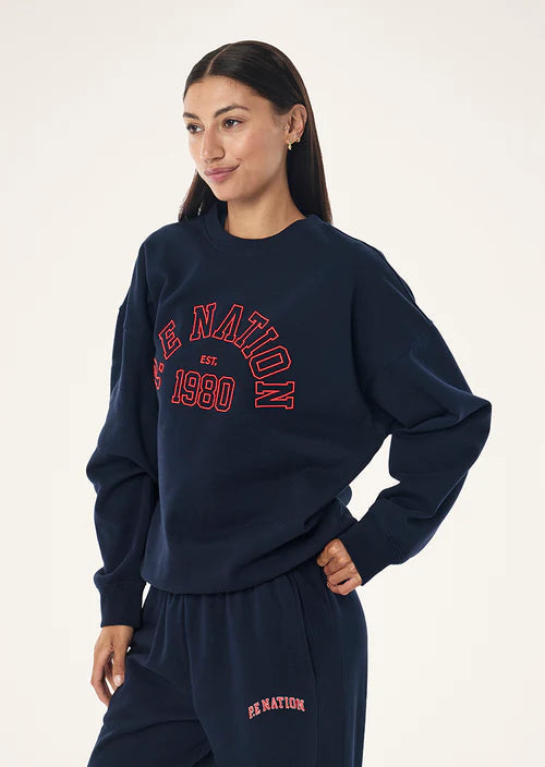 Established Oversized Sweat - Dark Navy P.E Nation