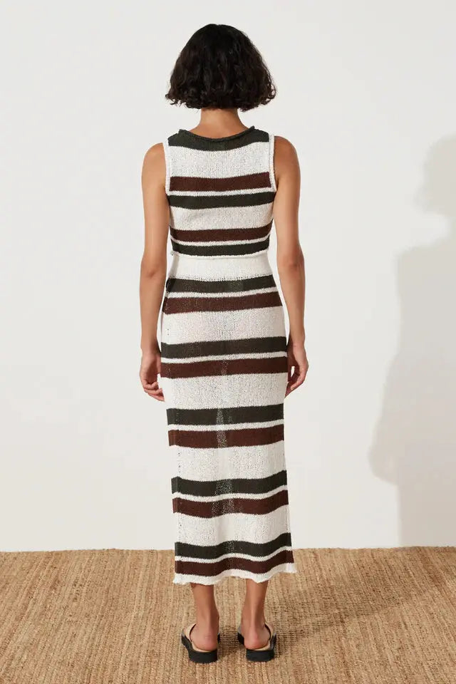 Earth Stripe Cotton Blend Knit Top Zulu & Zephyr