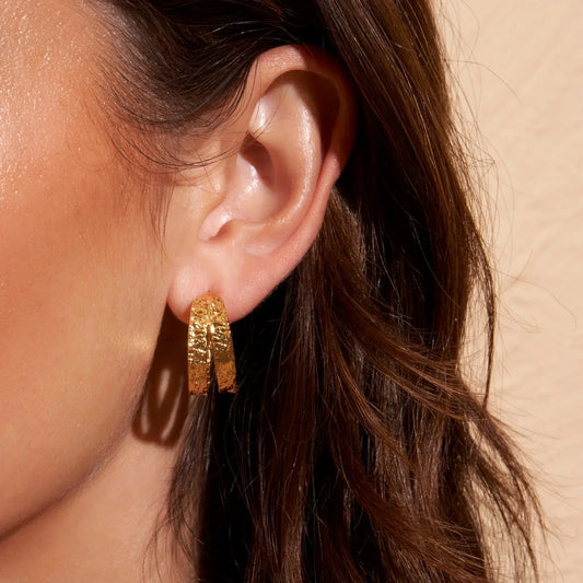 Elodi Gold Hoop Earrings Arms of Eve
