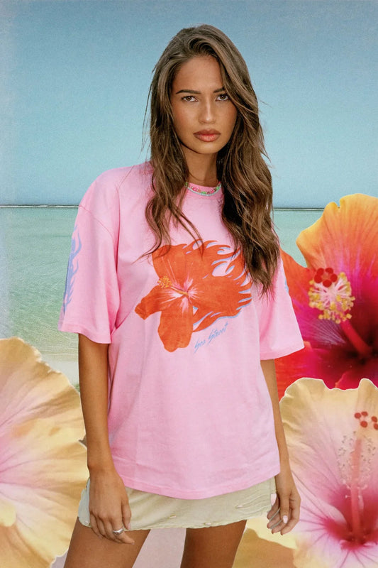 Flaming Hibiscus T-Shirt Sea Street
