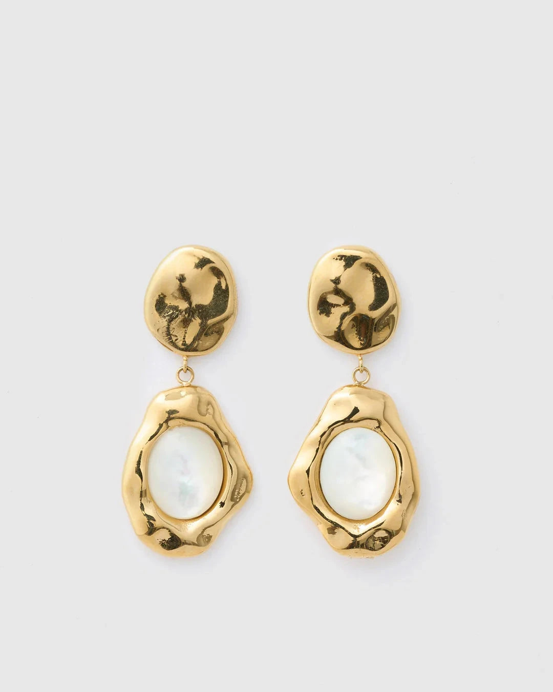 Florentine Mother of Pearl Earrings Arms of Eve