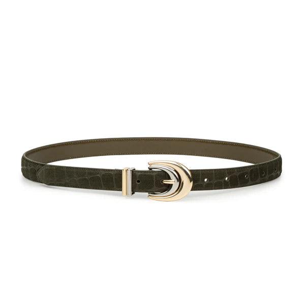 Vincent Belt XS-M - Olive Croc Sancia