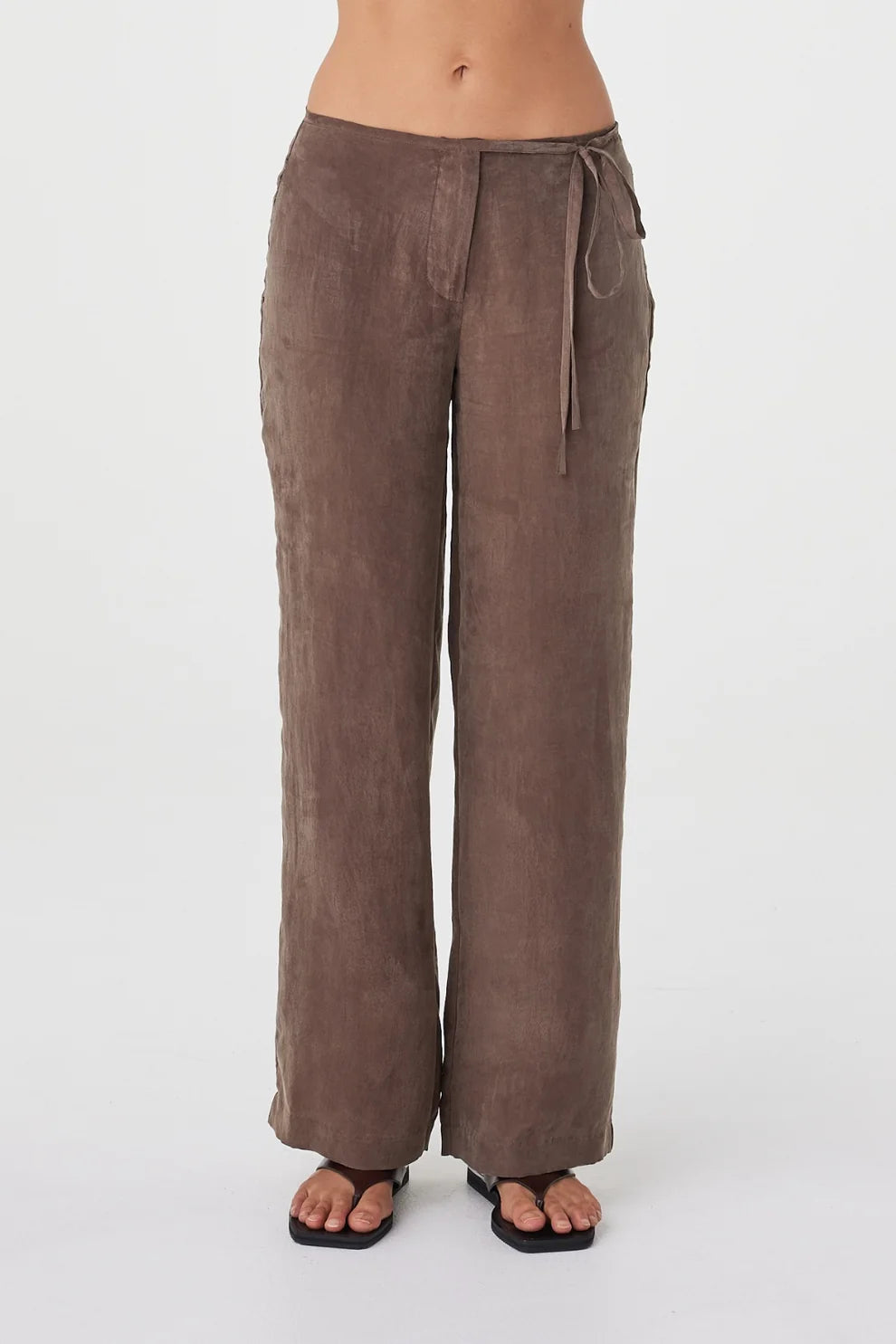 Maisie Tie Pant - Espresso Arcaa