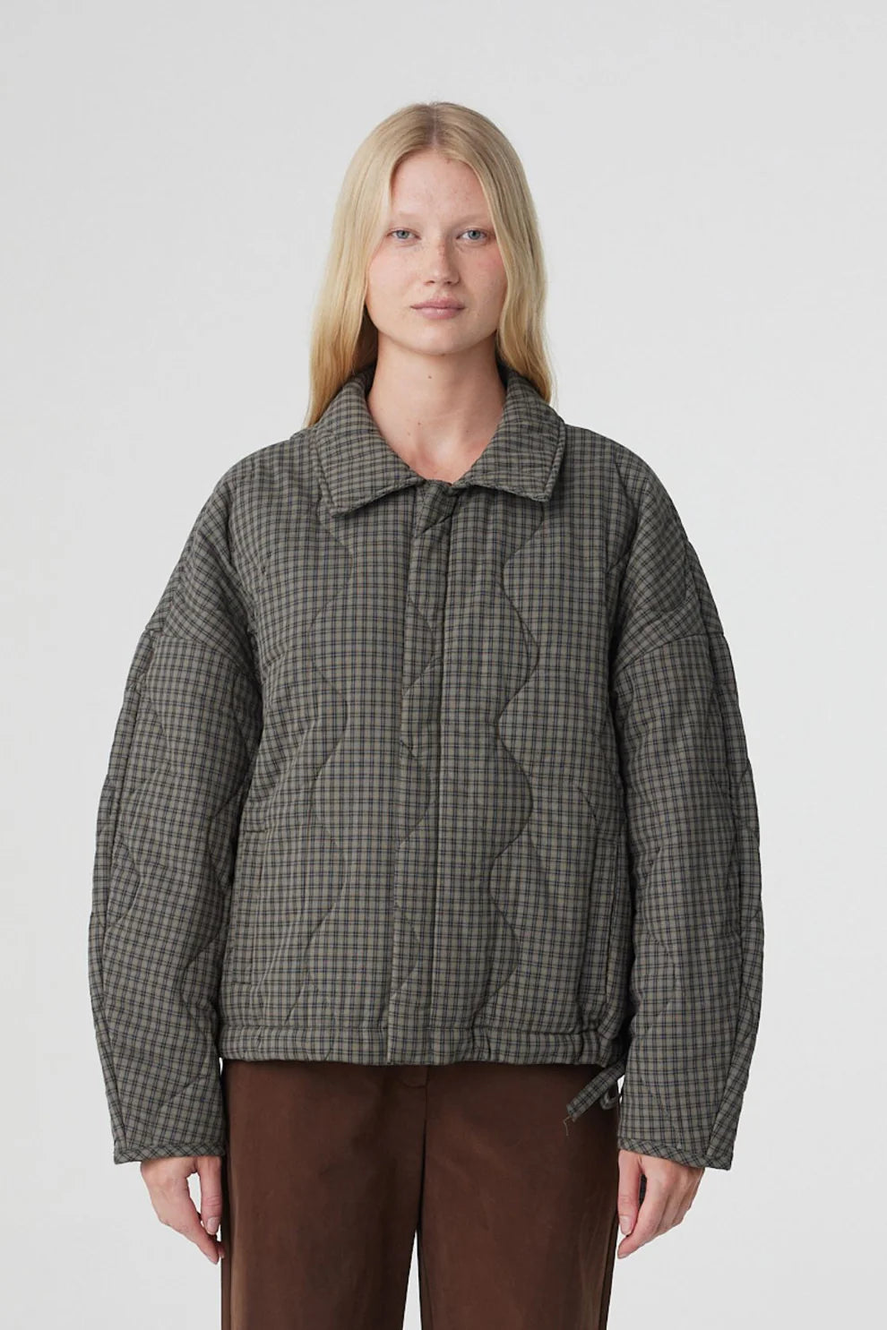 Matteo Jacket - Olive and Teal Check Arcaa