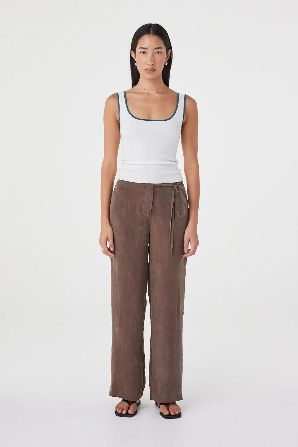 Maisie Tie Pant - Espresso Arcaa
