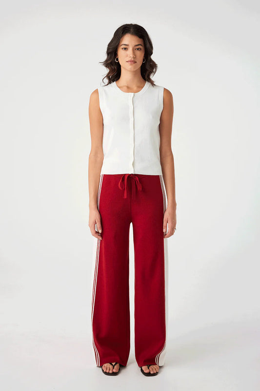 Finley Button Up Vest - Cream Arcaa At Cloth In Brick 