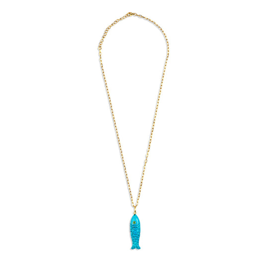 Sardina Carved Turquoise Pendant Carly Paiker